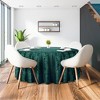 RCZ Décor Elegant Round Table Cloth - Made With Fine Crushed-Velvet Material, Beautiful Emerald Tablecloth With Durable Seams - 4 of 4