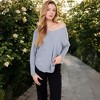 Anna-Kaci Women's Textured Knit Sweater with V-Neckline and Ribbed Sleeves - 4 of 4