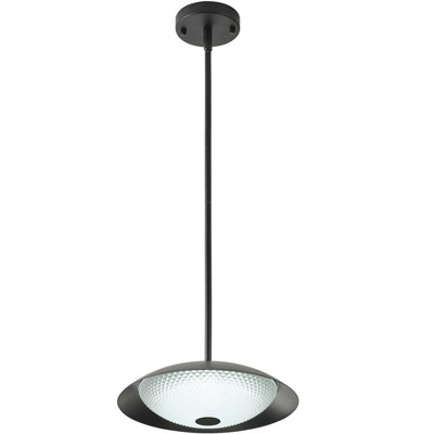 Industrial Black LED Hanging Light Fixture for Kitchen Island, Entryway, or Dining Area