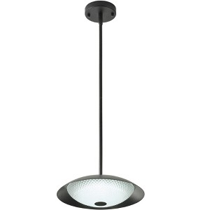 Industrial Black LED Hanging Light Fixture for Kitchen Island, Entryway, or Dining Area - 1 of 4