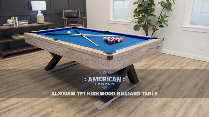 American Legend 84&#34; Kirkwood Billiard Table, 2 of 10, play video