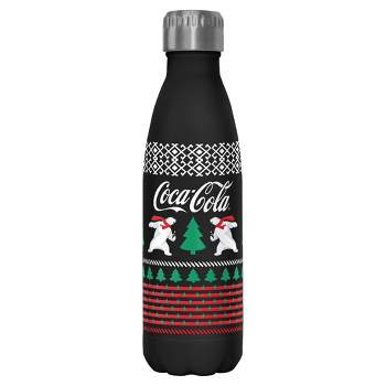 Coca Cola Christmas Polar Bears Sweater Print Stainless Steel Water Bottle