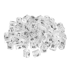 Unique Bargains Plastic Transparent Color Coding Clothes Hanger Markers 160 Pcs - 1 of 4