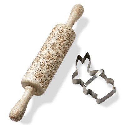 tagltd Wildflower Embossed Pin & Bunny Cutter Set of 2