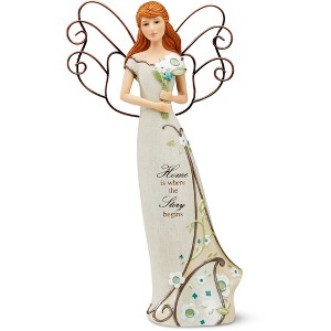 Pavilion Gift Company - Home Angel - 12" Angel Holding Bouquet - Decorative Objects - 1 of 4