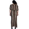 24seven Comfort Apparel Boat Neck Batwing Sleeve Slit Plus Size Maxi Dress - 3 of 4