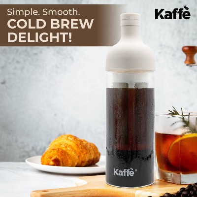 White Glass Cold Brew Coffee Maker with Silicone Top, 1L