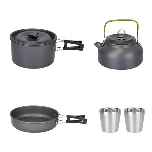 FURNIinspire Outdoor Grills, Griddles and Smokers Premium Camp Chef Set, Gourmet Outdoor Cookware for Small Groups BBQ Time, Black, 7.48"*7.48"*5.12" - 1 of 4
