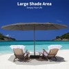 15ft Large Crank Outdoor Double-Sided Rectangular Umbrella for Pool, Garden, Patio, Lawn, Market with Base - 3 of 4