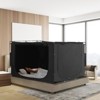 VEVOR Bed Tent, Pongee Fabric, 3 Doors Breathable Tent with 0.43 in Fiber Poles on Bed Privacy, Full Size 70% Blackout Sleeping Bed Canopy, Black - 2 of 4