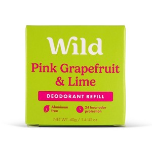Wild Cosmetics - Pink Grapefruit & Lime - Aluminum Free Deodorant Refill - 1.4oz - 1 of 4