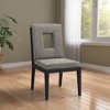 Meridian Furniture,Gwendolyn Linen Textured Fabric Dining Side Chair, Set of 2 - 2 of 4