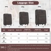 BEAFUP Softside Luggage Expandable Set of 3  Suitcase Upright Spinner Softshell Lightweight Luggage Travel Set - 4 of 4