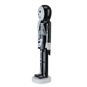 Northlight Skeleton Wooden Halloween Nutcracker - 14" - Black and White - 1 of 3