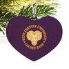 West Chester University Primary Logo Heart Love Wood Christmas Tree Holiday Ornament - 2 of 3