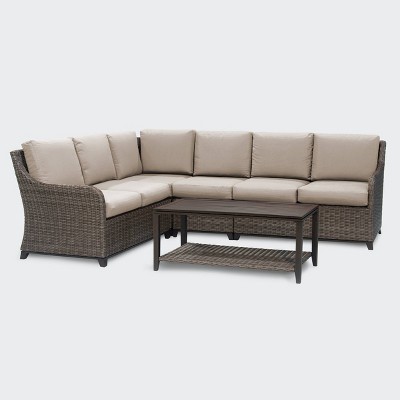 Mitchell 5pc Sectional Set - Tan - Leisure Made