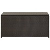 vidaXL Outdoor Storage Box Brown Polyethylene rattan, Powder-coated steel - 2 of 4