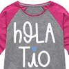 Girls' - Instant Message - Hola Tio Shirt Tail Raglan Graphic T-shirt - 2 of 4