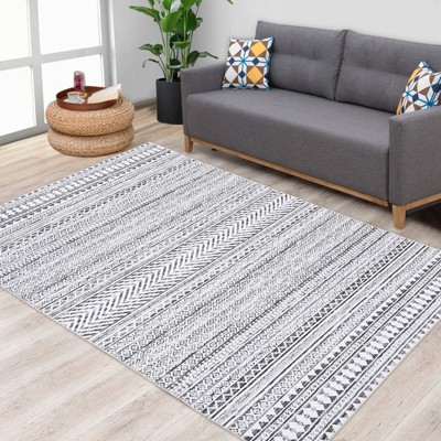 Modern Washable Hallway Runner,Bohemian Rugs ,Non-Slip Non-Shedding Kitchen Entrway Bathroom Floor Mat for Living Room Bedroom