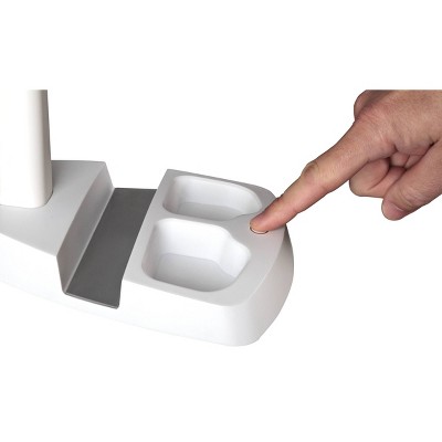 White Adjustable LED Desk Lamp with USB Charging Station