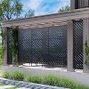 SpassWay 47" x 72" White Metal Garden Trellis Privacy Screen Indoor Outdoor Room Divider Lattice Panel - 4 of 4