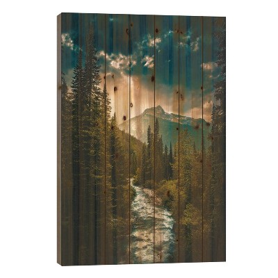 Where The River Flows Wood Print By Zach Doehler - Icanvas : Target