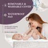 Modera Organic Cotton Contoured Baby Changing Pad w/ Waterproof Foam Mattress, Includes Soft Removable & Washable Cover, Safety Strap, Non-Slip Bottom - 4 of 4