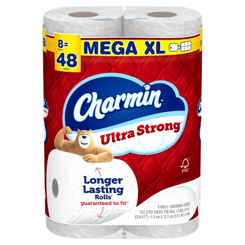 Charmin Ultra Strong Toilet Paper - 8 Mega Xl Rolls : Target