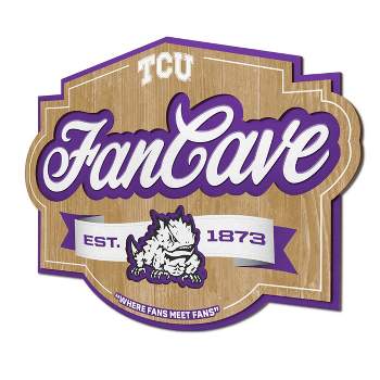 NCAA TCU Horned Frogs 3D Fan Cave Sign, Multi-Layered Wall Display, Official Team Colors