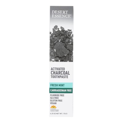 Desert Essence Toothpaste Activated Charcoal - 6.25 oz