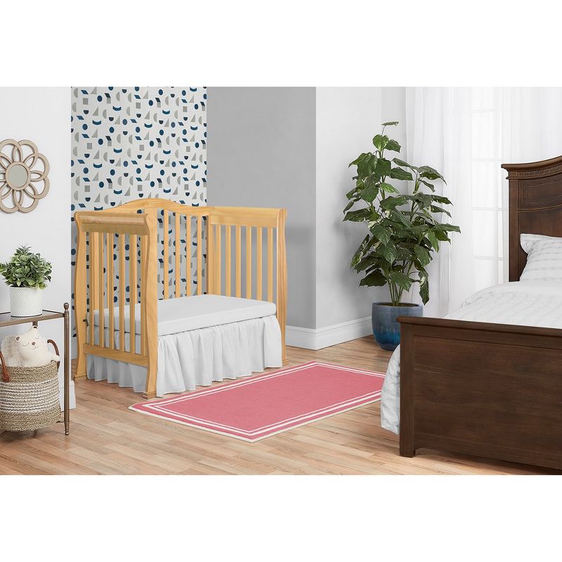 Dream On Me JPMA Certified Naples 4-in-1 Convertible Mini Crib in Natural, 6 of 11