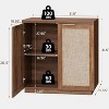 Hommpa 31" 2-Door Rattan Buffet Sideboard Cabinet Multipurpose Dining Room Organizer - 2 of 4