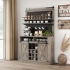 Bar Cabinet with storage space ,Tall Coffee Hutch,Large Kitchens Coffee Bar Cabinet Cupboard with Sliding Door - 3 of 4