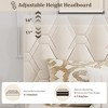 with Adjustable Headboard, Upholstered Platform Bed with Sturdy Wood Slats Support, No Box Spring Needed, Easy Assembly - 3 of 4