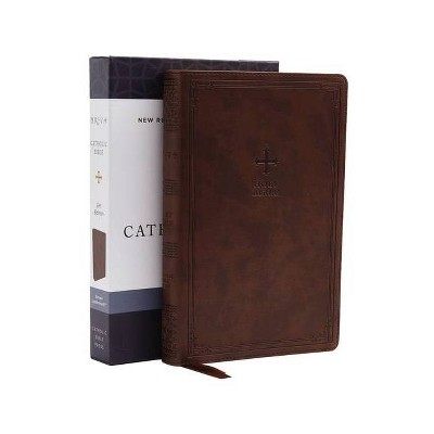 Nrsv, Catholic Bible, Gift Edition, Leathersoft, Brown, Comfort Print - by  Catholic Bible Press (Leather Bound)