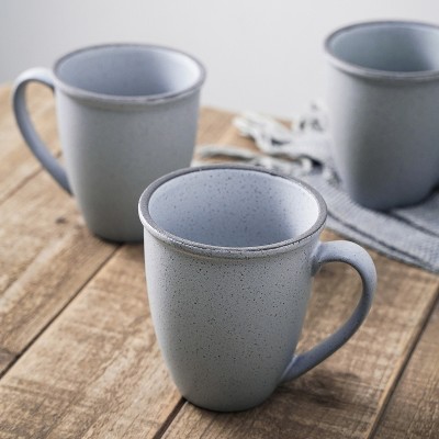 Tina 32-Piece Blue and Grey Ceramic Dinnerware Set, Service for 8