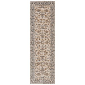 Celene Traditional Bordered Tan/Ivory/Gray Area Rug - 1 of 4