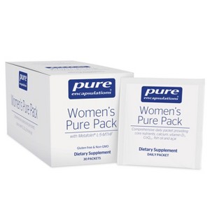 Pure Encapsulations Women's Pure Pack - For Women Over 40 - Bone, Heart, Eye & Breast Health* - With Calcium, DHA, EPA & CoQ10 - 30 Packets - 1 of 4