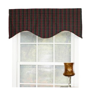 RLF Home Tammy Corded Cornice 100% Cotton with Fully Lined 3" Rod Pocket Valnance for Windows 50" x 17" Grape - 1 of 4