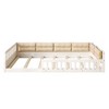 CAVINAS Full Size Upholstered Platform Bed Frame, Solid Wood Bed with Guardrails & Fluffy Pillows, Children's Floor Bed, Toddler Bed - 4 of 4