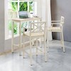 Outdoor Bar Stools Set of 2, 26 Inch All Weather HDPS Patio Counter Height Barstools with Back & Footrest, Aluminum Bar Stool Chairs - 4 of 4