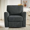 Modern Swivel Accent Barrel Chair,Chenille Upholstered Armchair with Side Storage Pockets and Curved Back for Living Room or Bedroom-Koiai - 2 of 4