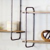 VIP Metal 18 in. Brown Mounted Wall Shelves Set of 2 - 4 of 4