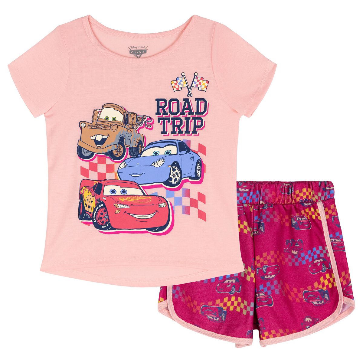 Disney Toddler Girls' T-Shirt and French Terry Dolphin Shorts Set