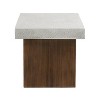 Christopher Knight Home Ashmore Outdoor Lightweight Concrete Square Side Table, Antique White/Natural - 4 of 4