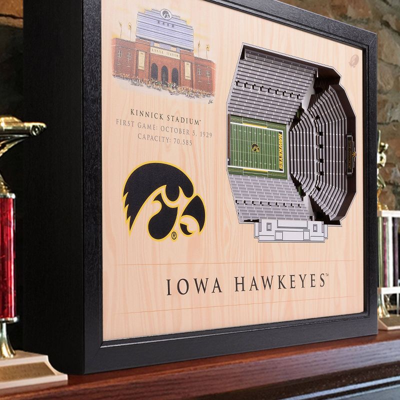 NCAA Iowa Hawkeyes 25-Layer StadiumViews 3D Wall Art, 2 of 6