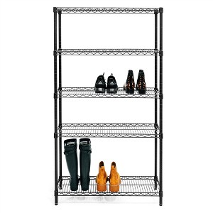 Shelving.com Black 5-Tier Shoe Rack - 18"d x 36"w x 64"h - 1 of 2