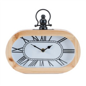 Wooden Oval Table Clock 9.5"L - 1 of 3