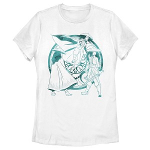 Women's Raya and the Last Dragon Watercolor Raya T-Shirt - 1 of 4