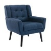 Runesay Modern Soft Linen Material Ergonomics Accent Chair Living Room Chair Bedroom Chair Home Chair with Black Legs - 4 of 4
